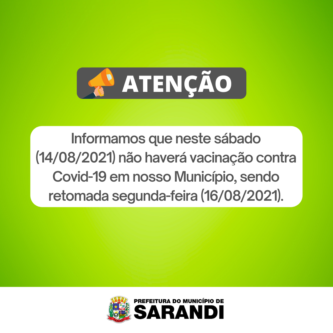 Comunicado vacinação contra Covid-19 